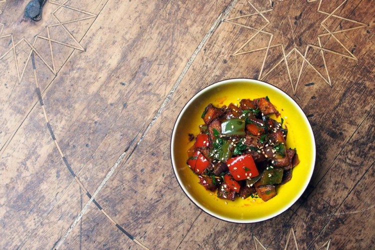 Roasted Peppers momo